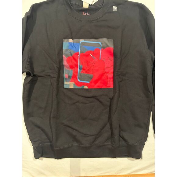 KAWS + WARHOL x UNIQLO UT Collaboration Black Hoodie Sweatshirt, Size XL, NWT - Picture 2 of 10